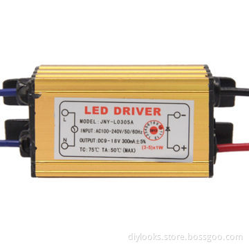 LED Driver with 2-pin JST Connector Cable, for 1-3 x 1W LED Floodlight Lamp